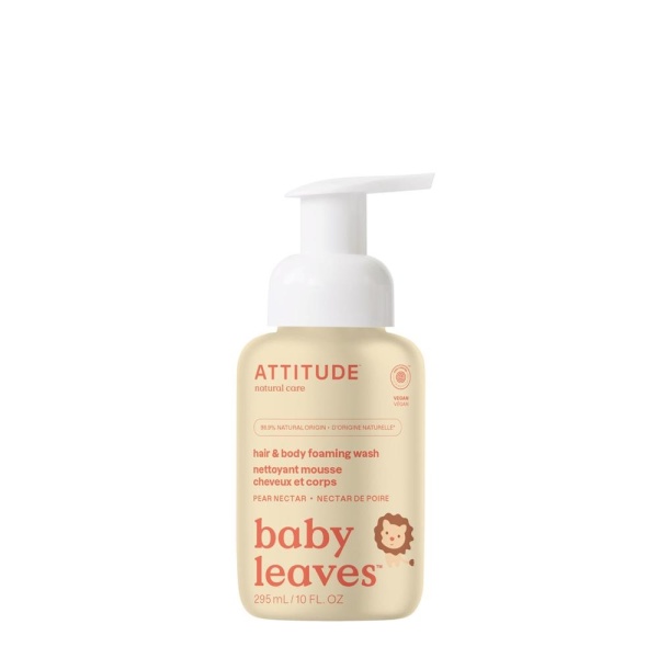 Attitude Baby Leaves Hair & Body Foaming Wash 295ml - Pear nectar